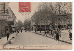 Carte Postale Ancienne Pertuis - Place Du Quatre Septembre Et Le Cours - Pertuis