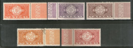 Senegal 1935 5 Diff. Postage Due Sc J23 Stamp With Tab MNH # 835 - Sénégal (1960-...)