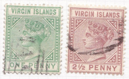 1879-80 BRITISH VIRGIN ISLANDS, SG 24/25 2 Values USED - Andere & Zonder Classificatie