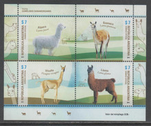 ARGENTINA, 2015, MNH,  LLAMAS, VICUNAS, ALPACAS,  SHEETLET - Otros & Sin Clasificación