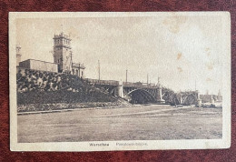 1918 - Postcard  WARSCHAU - WARSZAWA -  Poniatowskibrücke - Destruction Du Pont -  Feldpost - - Pologne