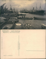 Ansichtskarte Hamburg Hafen Kran Dampfer Steamer Schleppschiff August 1905 - Other & Unclassified