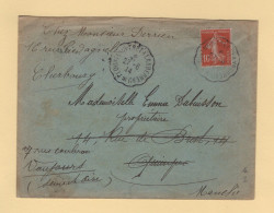 Convoyeur - Landerneau A Piounour Trez - 1914 - Railway Post