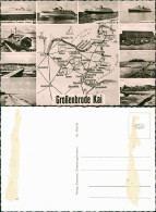 Großenbrode Mehrbildkarte Mit Umgebungskarte, Schiffen, Hafen 1960 - Sonstige & Ohne Zuordnung