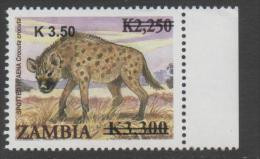 ZAMBIA  ,2014, MNH,FAUNA, HYENAS, NEW OVERPRINT, OVERPRINT ON OVERPRINT!,  1v - Other & Unclassified