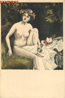 REZNICEK FERDINAND SIMPLICISSIUS-KARTE NAKED WOMAN EROTISME EROTICISM ILLUSTRATEUR ART NOUVEAU ILLUSTRATOR - Reznicek, Ferdinand Von