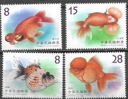 TAIWAN, 2021, MNH,FISH, GOLDFISH,4v - Vissen