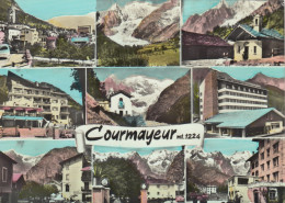 COURMAYEUR-AOSTA-MULTIVEDUTE- CARTOLINA VERA FOTOGRAFIA VIAGGIATA IL 20-7-1969 - Aosta