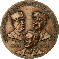 France, Médaille, 40ème Anniversaire Du Débarquement, 1984, Bronze, Tschudin - Autres & Non Classés