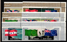 Cook Inseln 915A-926A Postfrisch 6 Paare Flaggen #HY807 - Cook Islands