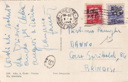 ITALIA  CARTA. 1 10 49. AMG FTT  TRIESTE BRINDISI - Storia Postale