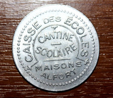 Jetons De Nécessité "2F Caisse Des Ecoles De Maisons-Alfort - Cantine Scolaire" - Monétaires / De Nécessité