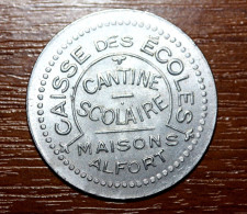 Jetons De Nécessité "2F Caisse Des Ecoles De Maisons-Alfort - Cantine Scolaire" - Monedas / De Necesidad