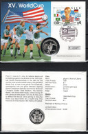 Niue 1994 Football Soccer World Cup Commemorative Numiscover With 5 $ Silver Coin - 1994 – Verenigde Staten