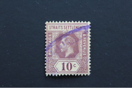 1912-23  STRAITS SETTLEMENTS  ROI GEORGE V  Y&T SG - ST 143 10C  VIOLET / JAUNE VERSO JAUNE - Straits Settlements