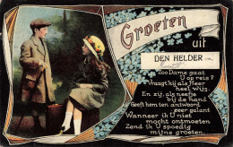 Den Helder Groeten Uit Fantasiekaart Oud ±1917 C3154 - Den Helder