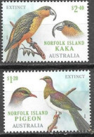 NORFOLK ISLAND, 2023, MNH, BIRDS,EXTINCT BIRDS, LOST BIRDS OF NORFOLK ISLAND, 2v - Other & Unclassified