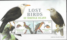 NORFOLK ISLAND, 2023, MNH, BIRDS,EXTINCT BIRDS, LOST BIRDS OF NORFOLK ISLAND, SHEETLET - Otros & Sin Clasificación