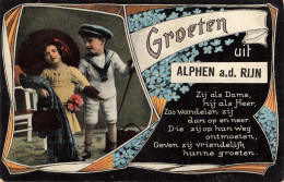 Alphen A.d.Rijn Groeten Uit Fantasiekaart Oud 1917 C3156 - Alphen A/d Rijn