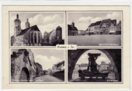 39020307 - Wurzen Mit Altes Posttor Am Crostigall, Ehrenmal, Markt, Rathaus, Schloss U. Dom. Feldpost, Mit Stempel Von  - Wurzen