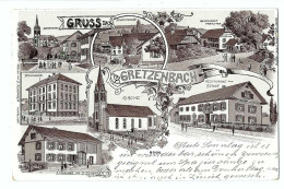 32519 - Gruss Aus Gretzenbach Multivues Circulée 1914 - Other & Unclassified