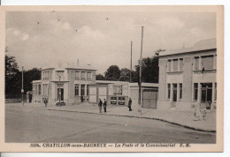 Carte Postale Ancienne Châtillon Sous Bagneux - La Poste Et Le Commissariat - Police - Châtillon