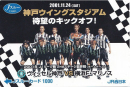 Japan Prepaid JR Card 1000 - Football KOBE Club 2001 Final Home Game Against Yokohama - Japón