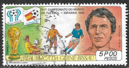 GUINE BISSAU – 1981 Spain Football Championship 5 Pesos Used Stamp - Guinée-Bissau