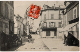 FRANCE - Ermont - Rue De L'Eglise - Calèche Attelage - Vélo Cycliste - - Ermont-Eaubonne