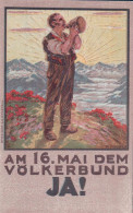 M. Annen Illustrateur, Propagande Votation Suisse, Am 16. Mai Dem Völkerbund, Litho (16.5.1920) - Evenementen