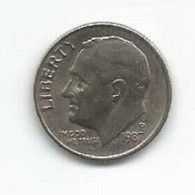 U.S.A. DIME ROOSEVELT 1987 (P) - 1946-...: Roosevelt