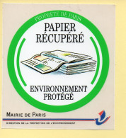 PROPRETE DE PARIS – Papier Récupéré Environnement Protégé / Autocollant / Sticker (voir Scan Recto/verso) - Adesivi