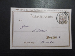 Privatpost Berlin GA Karte 2 Pfg. Braun Auf Rötlich Am 28.1.1893 Als Ortspost - Posta Privata & Locale