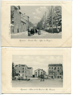 LOT 2 CPA Cuvette Embossée Ecrites 1915 * OYONNAX Grande Rue Effet De Neige & Place De La Gare Et Rue Ph. Convert - Oyonnax