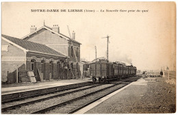 FRANCE Notre-Dame De Liesse - Train Et Locomotive à Vapeur - Nouvelle Gare - Amiens