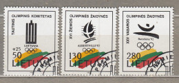 LITHUANIA 1992 Olympic Games MI 496-498 Used(o) #Lt812 - Litauen