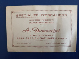 Spécialité D'escaliers. A Dumouchel . Ferrières -en-Gatinais. Loiret. - Publicidad