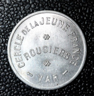 Jeton De Nécessité "5c / Cercle De La Jeune France - Rougiers - Var" - Monetary / Of Necessity