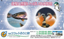 Japan Prepaid Library Card 500 - Salmon Aquarium Hokkaido Fish - Giappone