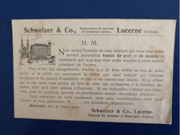 Schweizer & Co . Lucerne. Exportation De Soieries Et Broderie Suisse. - Publicités