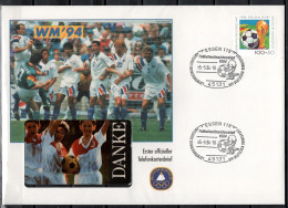 Germany 1994 Football Soccer World Cup Commemorative Cover With Telephone Card - 1994 – Stati Uniti