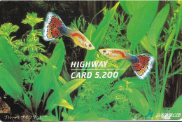 Japan Prepaid Highway Card 5200 - Fish Blue Mosaic Guppy - Japón