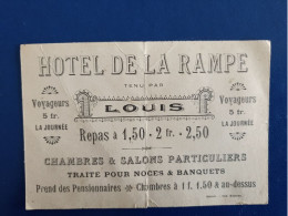 Hôtel De La Rampe. Béziers. - Reclame