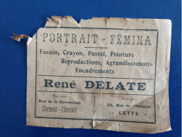 Portrait - Femina. René Delate. Clermont -l'Herault. Cette (Sète) . - Publicités