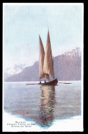 14860 - SUISSE - Barque Devant VEVEY Et Les Dents Du Midi  - DOS NON DIVISE - Vevey