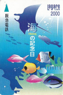 Japan Prepaid  Lagare Card 2000 - Underwater Drawing Fish - Japon