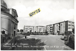 Lombardia-bergamo-albano S.alessandro Veduta Piazza Del Villaggio Anni 60 - Andere & Zonder Classificatie