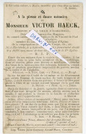 Bidprentje/doodsprentje - Haeck Victor (1870-1902) Schepen Van Harelbeke - Devotion Images