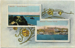 MALTE.   DOUBLE VUES CARTE ECRITE - Malta