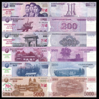 Korea North Banknote 6v，UNC - Korea (Nord-)